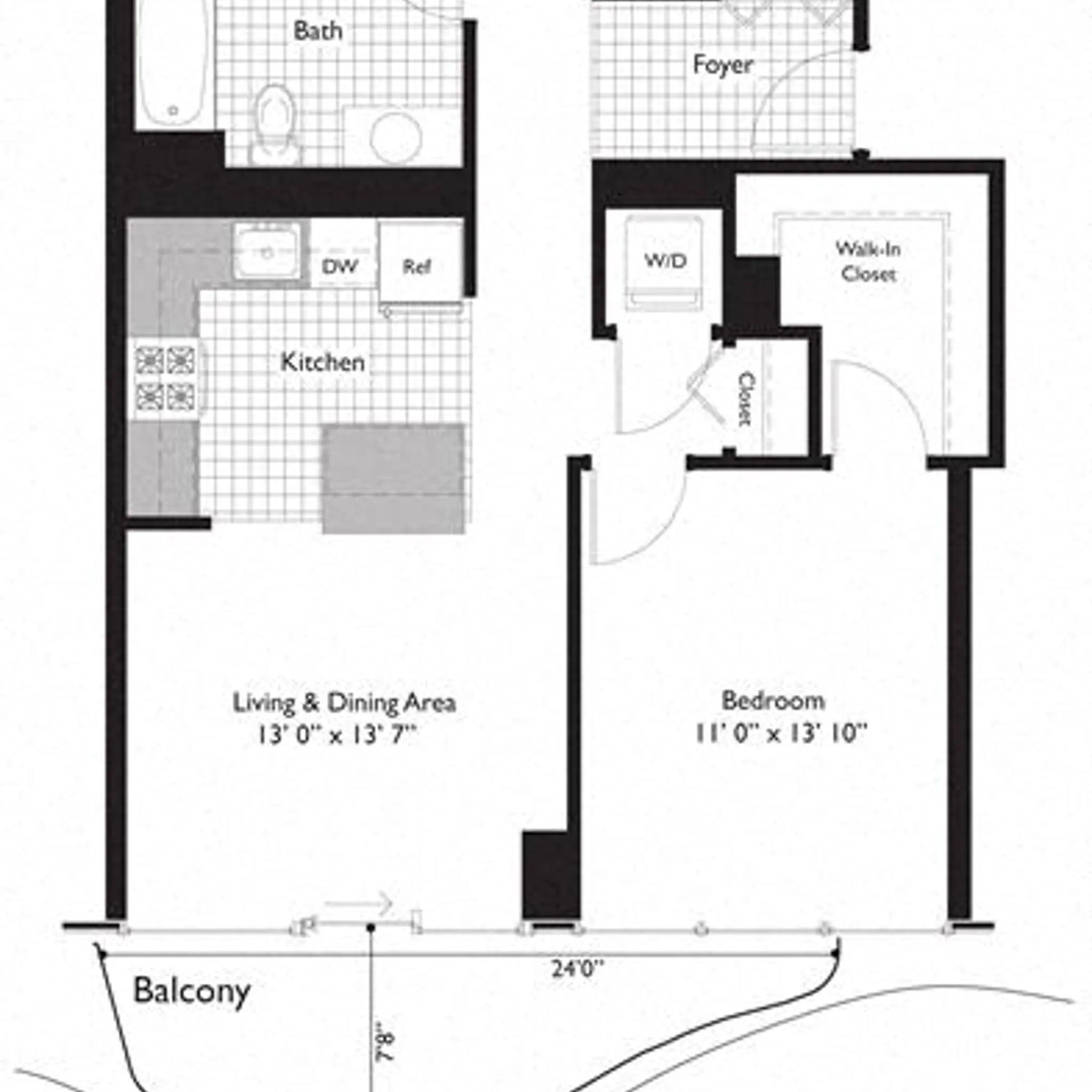 Unit 2214 One Bedroom 14 Aqua at Lakeshore East